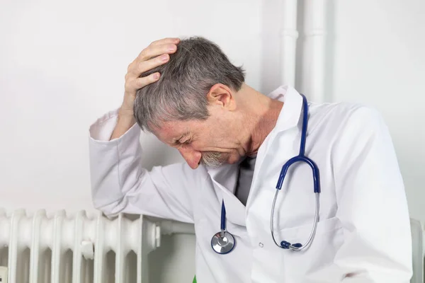 Doctor Exhausted His Work — Foto Stock