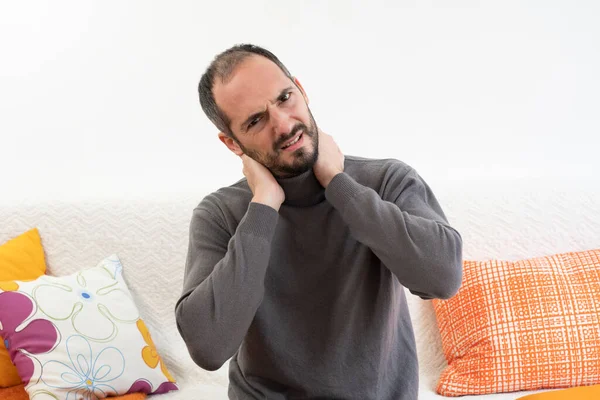 Man Arthritis Nack Vertebrae — Foto Stock