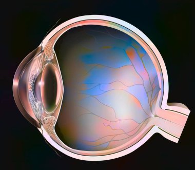 Eye: clouding of the lens in case of posterior subcapsular cataract.