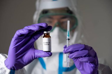 Man in protective suit during the Covid-19 pandemic
