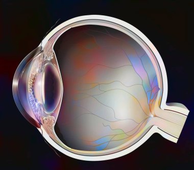 Eye: clouding of the lens in case of anterior subcapsular cataract.