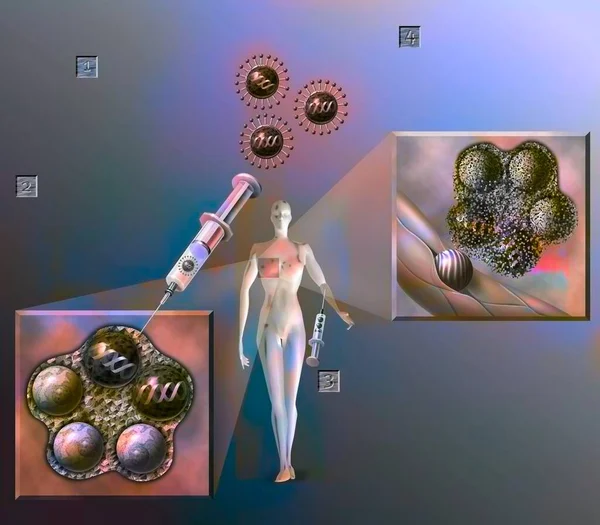 Gene Therapy Introduction Retrovirus Tumor Kill — ストック写真