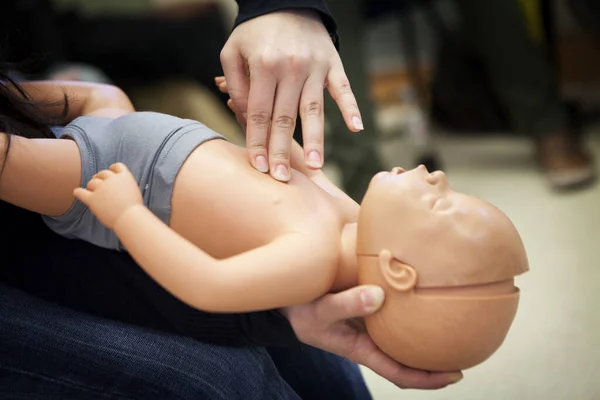 First Aid Training Mannequin Cardiac Massage Infant — Photo