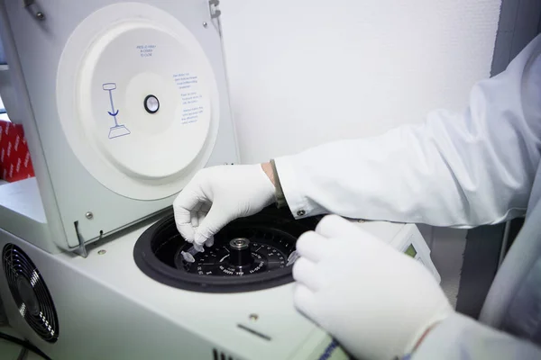 Laboratory Analyzes Results Test Effectiveness Aids Vaccine — Foto Stock