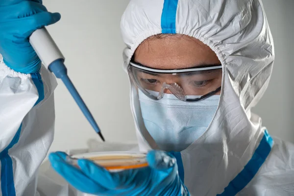 Researcher working for research on Covid-19