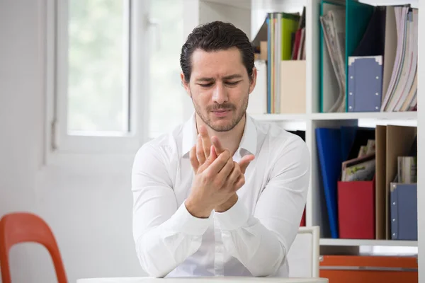 Man Suffering Hand Pain — Stock Photo, Image