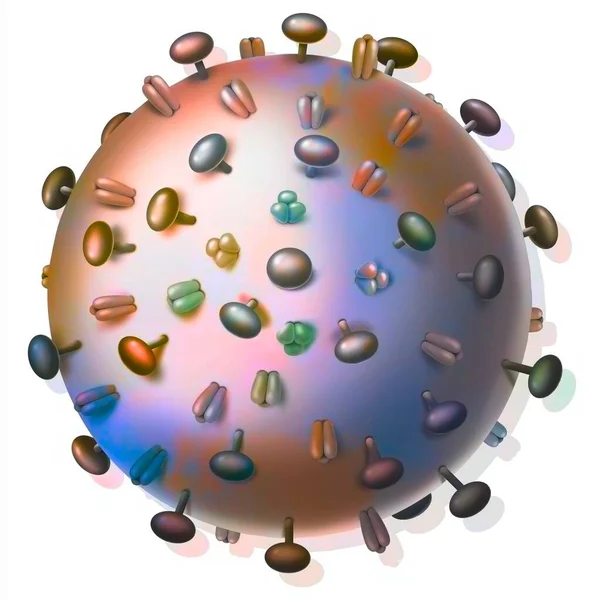 Influenza Viruses Proteins Bind Host Cells — ストック写真