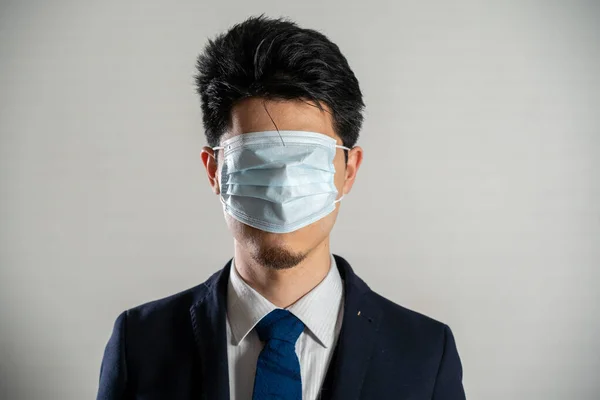 Man Wearing Mask His Eyes — Stockfoto