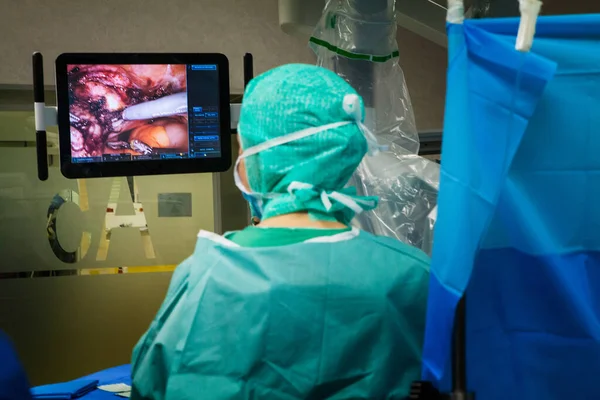 Операционной Гистерэктомия Хирургическим Роботом — стоковое фото