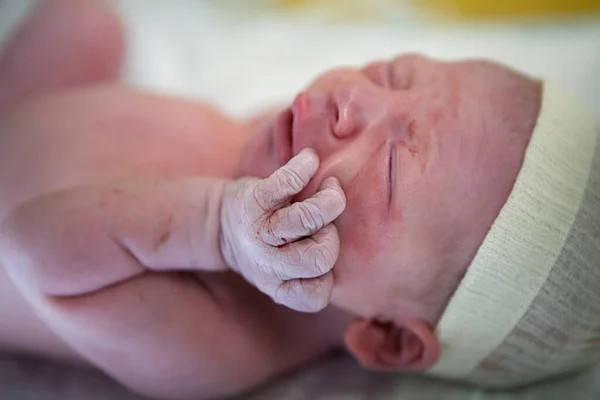 Bebé Recém Nascido Vista Perto — Fotografia de Stock