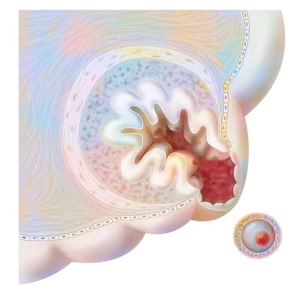Rupture Wall Ovary Release Egg — Stockfoto