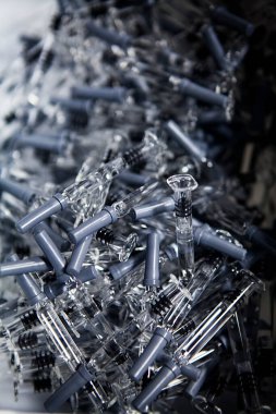 Pharmaceutical industry and manufacture of injectable preparations (pre-filled syringes).