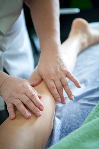 Manual Lymphatic Drainage Performed Doctor — Stockfoto