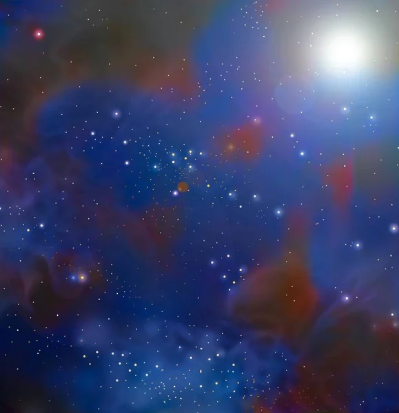 Drawing Starry Background Representing Space — Stockfoto