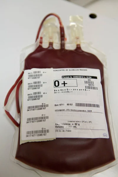 Blood Bag Transfusion Hospital — Stock Photo, Image