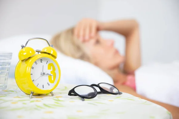 Woman Struggling Wake — Stockfoto