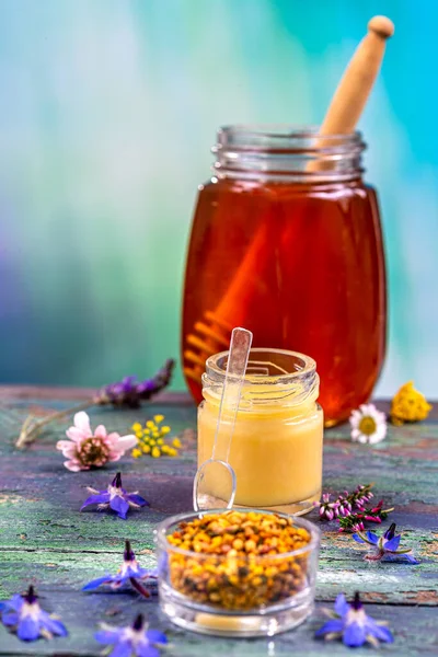 Honey Flower Pollen Royal Jelly One Other — Stock Photo, Image