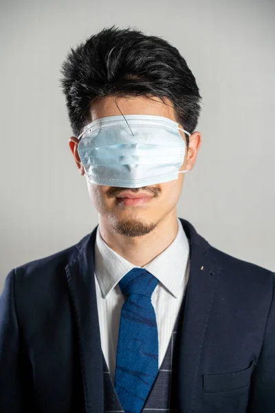 Man Wearing Mask His Eyes — ストック写真