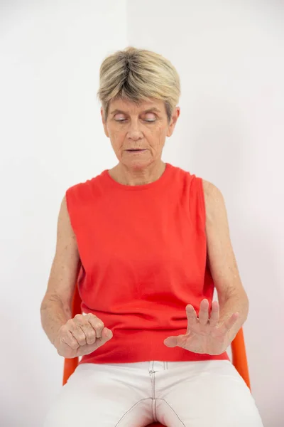 Fitness Activities People Parkinsons Include Flexibility Muscle Stretches Posture Movement — Zdjęcie stockowe