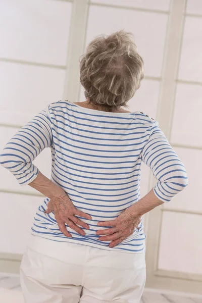 Senior Woman Suffering Lumbar Pain —  Fotos de Stock