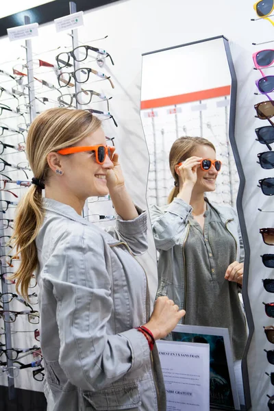 Optician Woman Conceptual Photo — Stok fotoğraf