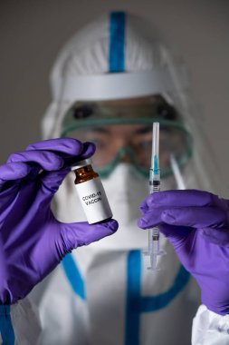 Man in protective suit during the Covid-19 pandemic