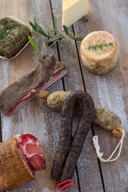 Corsican specialities. close-up view