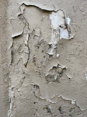 Close-up of the damaged wall of a building.