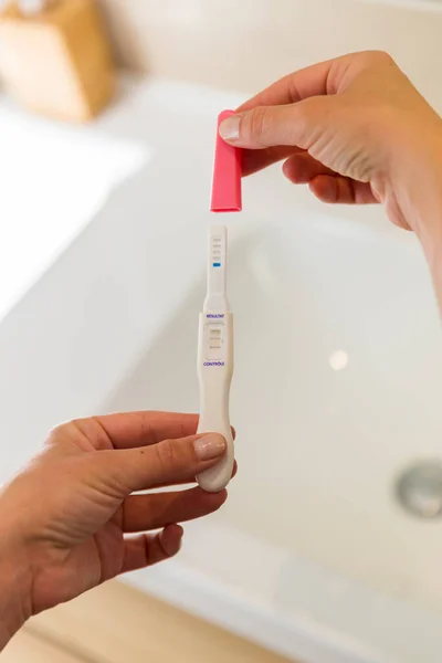 Positive pregnancy test. close-up view