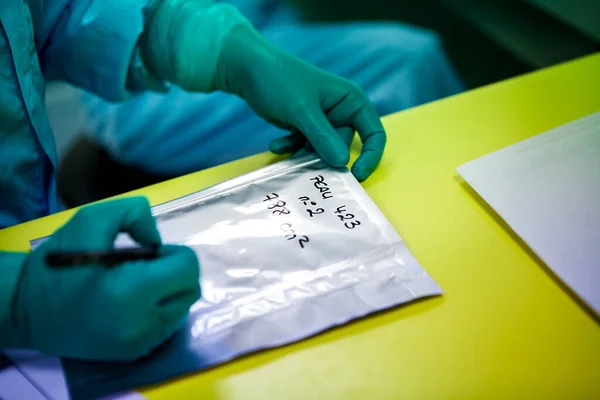 Skin Taken Donors Sent Biobank Preparation Skin Samples — Foto Stock