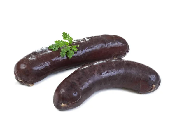 French Typical Black Pudding Onion Boudin Noir White — Stok fotoğraf