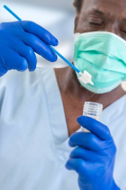 Rahim ağzı lekesi testi. yakın plan