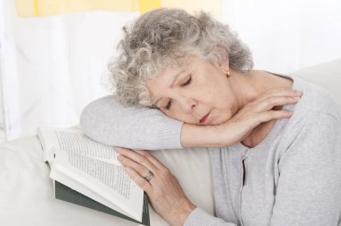 Senior woman asleep. close-up