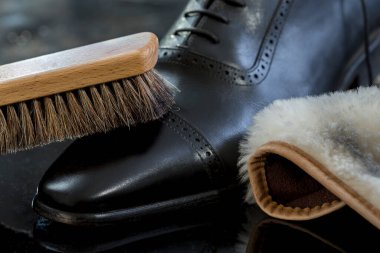 Shoe polish. close-up view