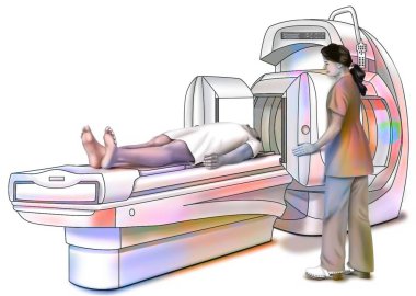 Representation of a scanner, medical imaging device.