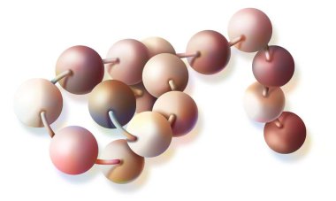 Peptide: protein formed by a chain of animated acids. clipart