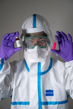 Man in protective suit during the Covid-19 pandemic