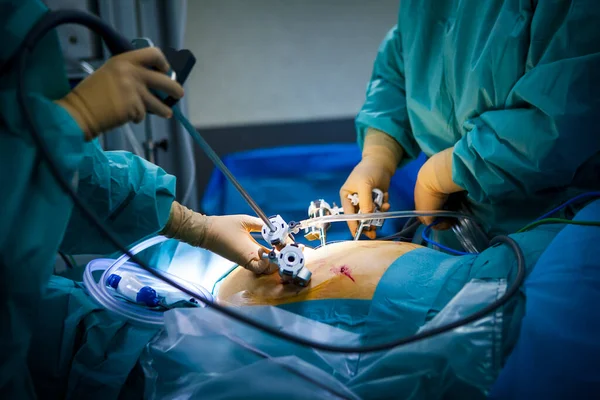 Hysterectomy Operating Room Robot Surgeon Installation Four Arms Robot Including —  Fotos de Stock