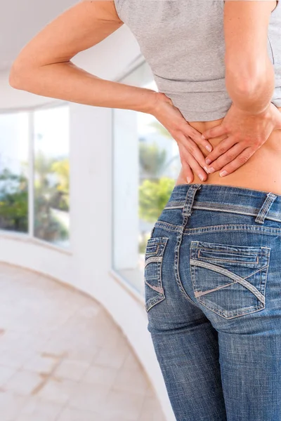 Woman Suffering Lumbar Pain — Stock Photo, Image