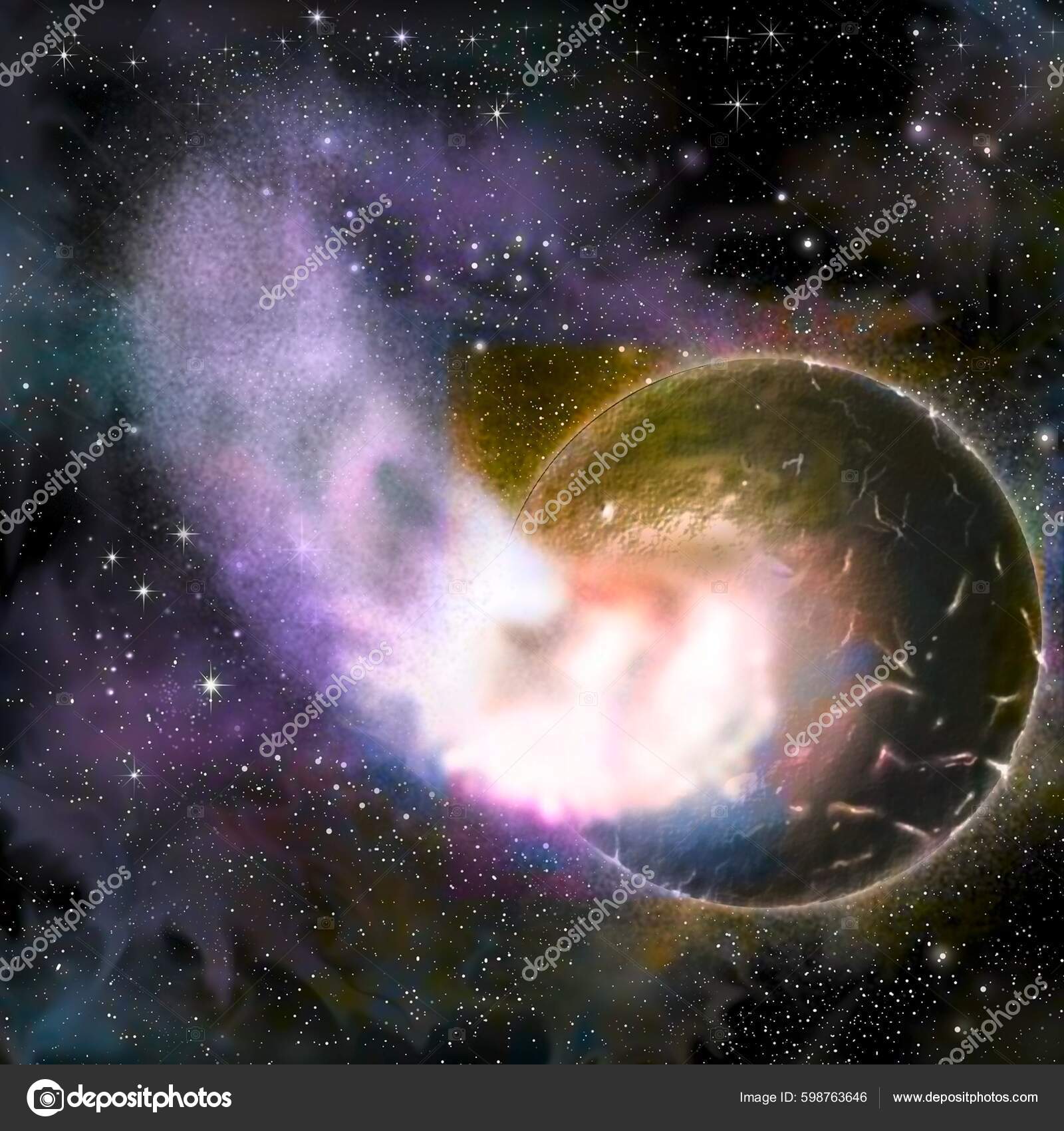 Moon Formation Step Nuclei Refuse Stock Photo by ©imagepointfr 598763646