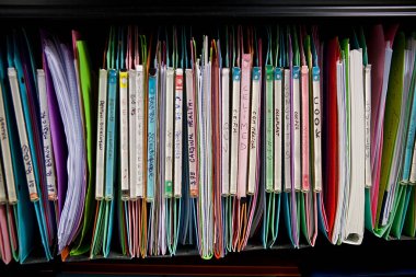 Medical records in a ward of a hospital.