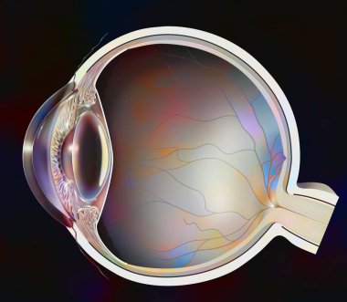 Eye: clouding of the lens in case of posterior subcapsular cataract.