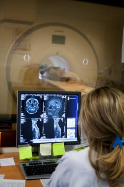 MRI in a hospital radiology department.
