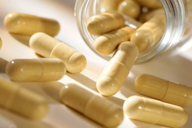 A CAPSULE-FORM DRUG close-up view