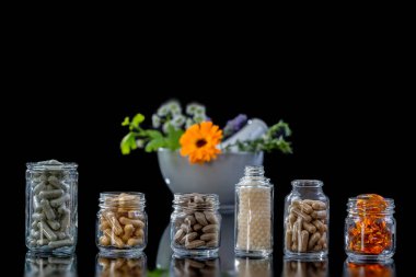 food supplement close-up view