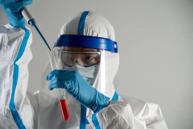 Researcher working for research on Covid-19