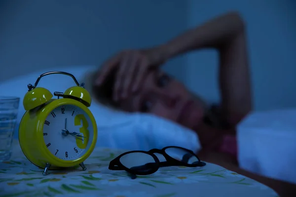 Woman Struggling Wake Morning — Foto Stock