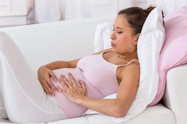 Monat Schwangere Frau — Stockfoto