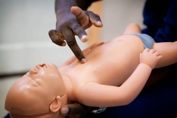 First Aid Training Mannequin Cardiac Massage Infant — Foto Stock