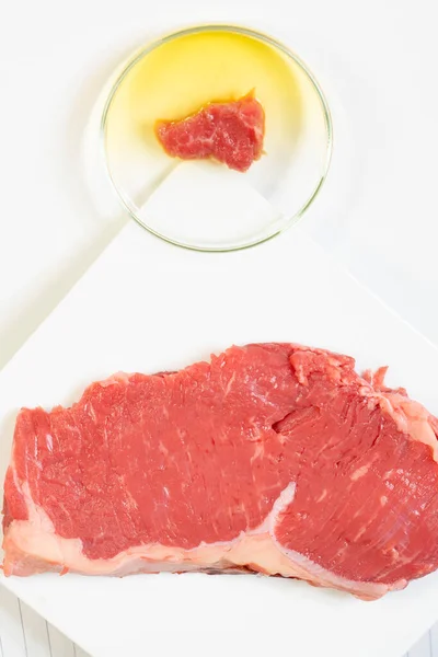 Laboratory Steak Obtained Stem Cells — Photo